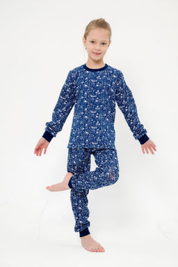 Пижама детская из кулирки пенье на манжетах Дрёма космос - Амадэль фото 8