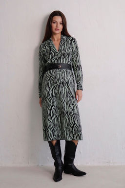 Платье-рубашка с английским воротником принт - Martichelli фото 245