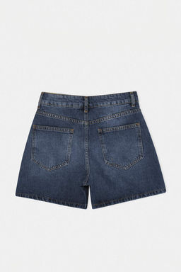 Koyu Mavi %100 Pamuk Y_ksek Bel Denim City _ort TWOSS26SR00094