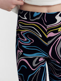 Шорты для девочек черные с принтом линии - Mark formelle фото 6