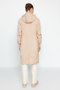 Bej Oversize Kapusonlu Su Itici Yagmurluk TWOAW24MO00280 - Trendyolmilla фото 7