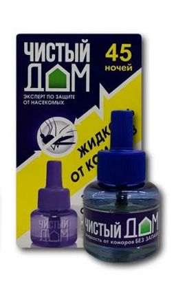ЧИСТЫЙ ДОМ от комаров Жидкость 45-ночей