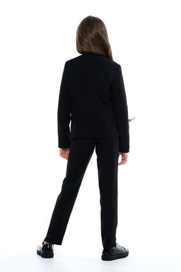 Чёрный школьный жакет для девочки Инфанта, модель 0711  фото 3