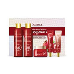 Deoproce Whitening & Anti-Wrinkle Pomegranate 4 Set - Набор антивозрастных средств с экстрактом граната