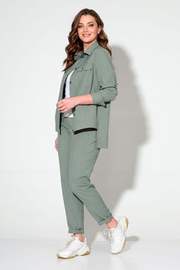 Костюм Liona Style 694 пепельно-зеленый  фото 3