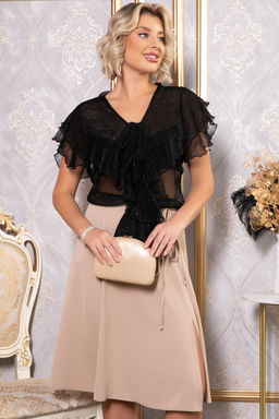 Платье Анхела (черно-бежевое) П14751-39М - Lt collection фото 2