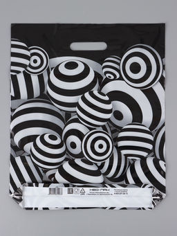 Цена за 25 шт. Пакет "Иллюзия , полиэтиленовый с вырубной ручкой 38х45 см, 60 мкм