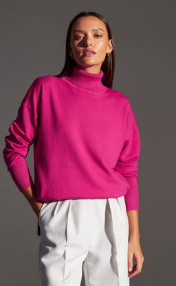Водолазка F122-1507 fuchsiа