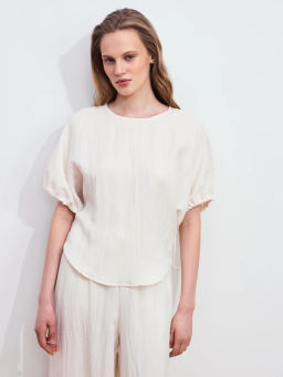 Блуза из лиоцелла с завязками на рукавах ZR2605022022-2 / Zarina