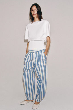 PANTAL?N PIJAMERO RAYAS ZW COLLECTION / Azul / Blanco