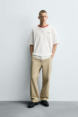 T-SHIRT WITH CONTRAST NECK