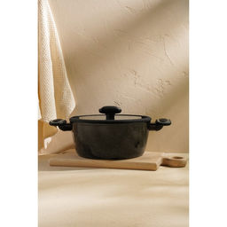 Кастрюля SL Home, 4 л, d=24 см, h=10.5 см, с крышкой, антипригарное покрытие, индукция, алюминий, чёрная