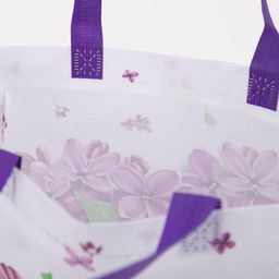 Цена за 2 шт. Сумка хозяйственная без застёжки, цвет фиолетовый