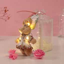 Набор подарочный Зайка в платье, мыльные розовые розы 5 шт., роса, 7?7?12 см - Simaland фото 4