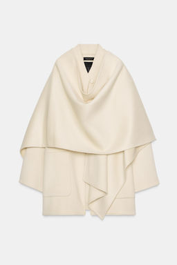WOOL BLEND CAPE COAT ZW COLLECTION - Zara фото 5