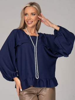 Блузка Бохо (синий) - Эльза фото 3