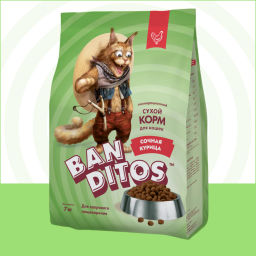 Blitz BANDITOS Сочная Курица для кошек 7 кг. NDC03-1-07000