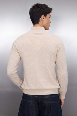 TRENDYOL MAN Bej Slim Fit Yunlu Yar?m Bal?kc? Yaka Basic Triko Kazak TMNAW21KZ1595 - Trendyolmilla фото 44