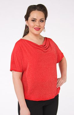 Женственная блуза с коротким рукавом и горловиной - качели. - Ckc collections фото 2