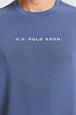 Erkek _ndigo Oversize Bisiklet Yaka Ti__rt - U.s. polo assn фото 6