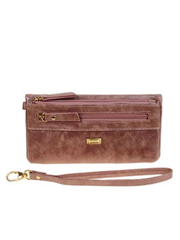 Женское портмоне из искусственной кожи, цвет розовый