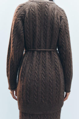 CABLE KNIT WOOL JUMPER - Zara фото 3