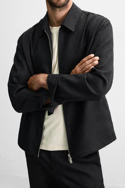 100% LINEN OVERSHIRT - Zara фото 6