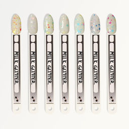 Гель лак для ногтей, MILK GLITTER, 3-х фазный, 8мл, LED/UV, цвет прозрачный (11) - Queen fair фото 13