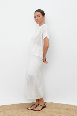 VERY NEAT _ ЕВ 733/молочный юбка жен  фото 3