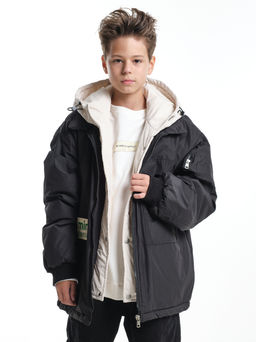 Куртка для мальчика утепленная 33-8215 черный