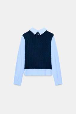 CONTRAST POPLIN SHIRT - Zara фото 8
