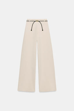 PANTAL?N PIQU? CINTUR?N / Crudo - Zara фото 6
