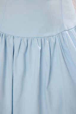 Mavi Belden Ac?lan Dokuma K?sa/Mini Elbise TWOSS25EL00865 - Trendyolmilla фото 13