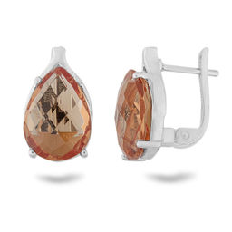 Серьги, султанит, Шафран