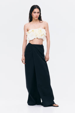Crop top bandeau con volantes - H&m фото 2