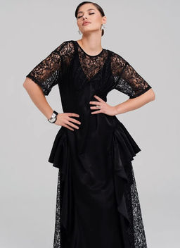 Платье вечернее нарядное с кружевом в пол - Sahar art lab фото 8