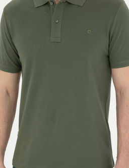 Haki Slim Fit Basic Ti__rt