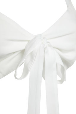 Plaj Giyim Ekru Dokuma Y?rtmacl? Yuksek Bel Maxi Bluz-Pantolon Tak?m TBESS21AU0092 - Trendyolmilla фото 8