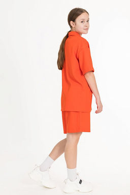 Рубашка М224050а оранжевый - Елена фото 2