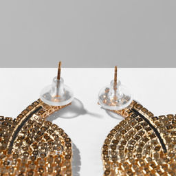 Серьги висячие со стразами Грация лесенка, цвет белый в золоте, 11см - Queen fair фото 3