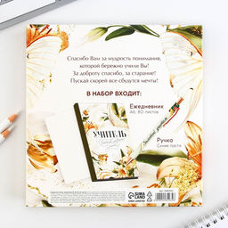 Подарочный набор, ежедневник А6, 80 л., ручка шариковая «Учитель»
