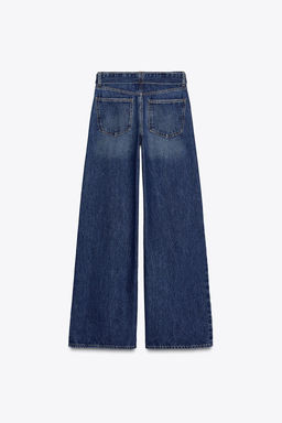 MID-WAIST BELTED WIDE-LEG JEANS - Zara фото 10