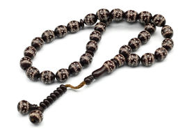 Четки бочонок 12*14мм цв.шоколадный, 33 бусины, 48см