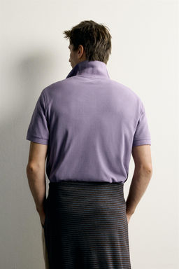POLO PIQU? REGULAR FIT LAVADO / Violeta - Zara фото 3