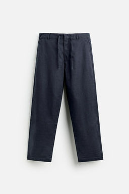 COTTON - LINEN TROUSERS - Zara фото 7