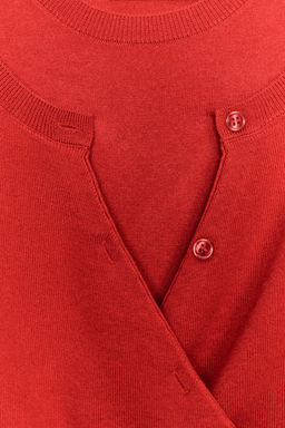 DOUBLE LAYER KNIT CARDIGAN SWEATER - Zara фото 7