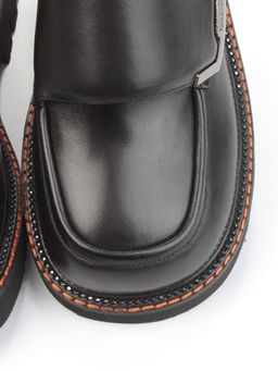 03-DYX02-2 BLACK Полуботинки женские (натуральная кожа)