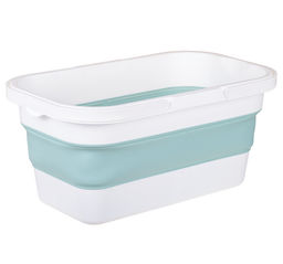 Ведро 16л ФЛЕКС 470x280x75мм прямоугольное складное, морская волна (уп.5)