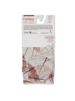 Цена за 2 пары. Носки Классические CONTE Носки с принтом FANTASY из смесовой пряжи с хлопком и льном бежевый - Conte elegant фото 9