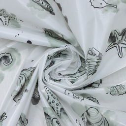 Штора для ванной «Посейдон», 180×180 см, чёрная